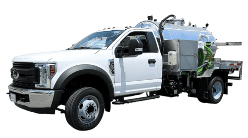 RapidClean service truck used for portable toilet delivery in Weston FL